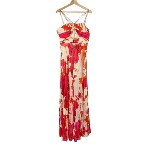 RoseVelvet Cut Out Sleeveless Maxi Dress Size Large